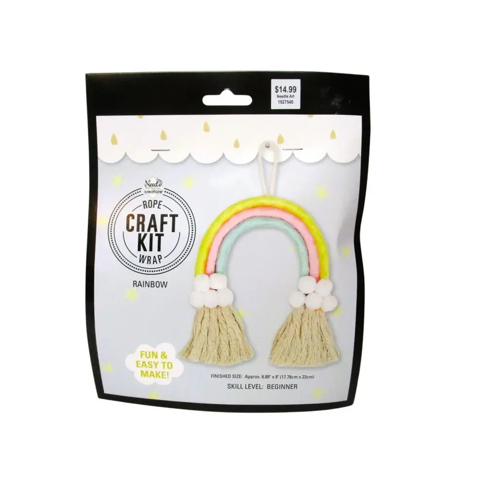 Fabric Editions Rope Craft Kit Pastel Rainbow Beginner Level Baby Shower Gift